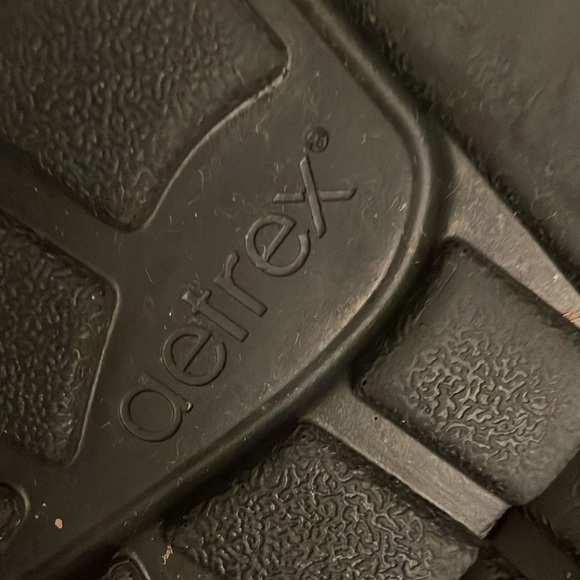 Men’s Sz 9 AETREX EUC Brown Lace Up Oxford Casual Walker Brown Leather Shoes - Picture 5 of 9